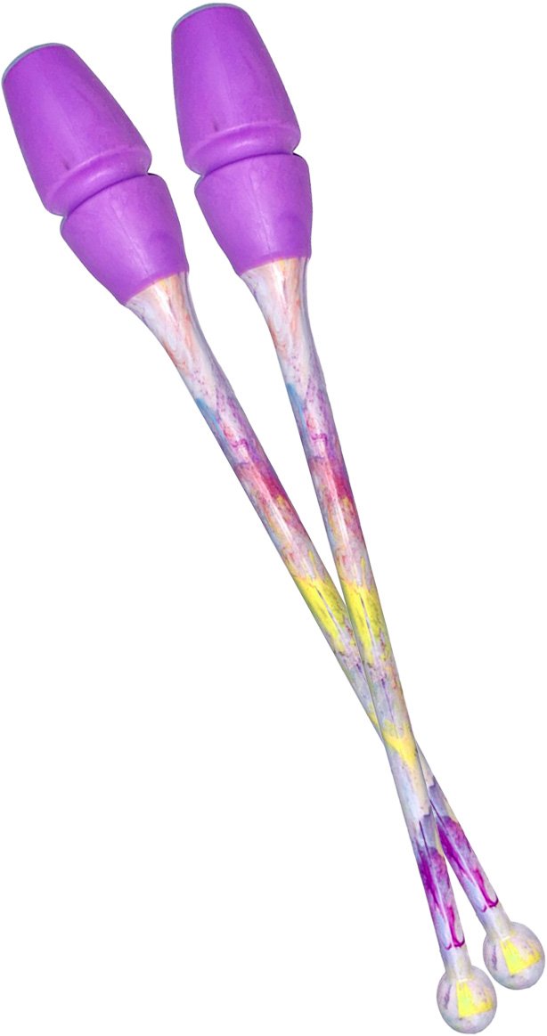 Maça Ginástica Rítmica Conectável Pro 40cm - Mescla Lilás - Azul Esportes