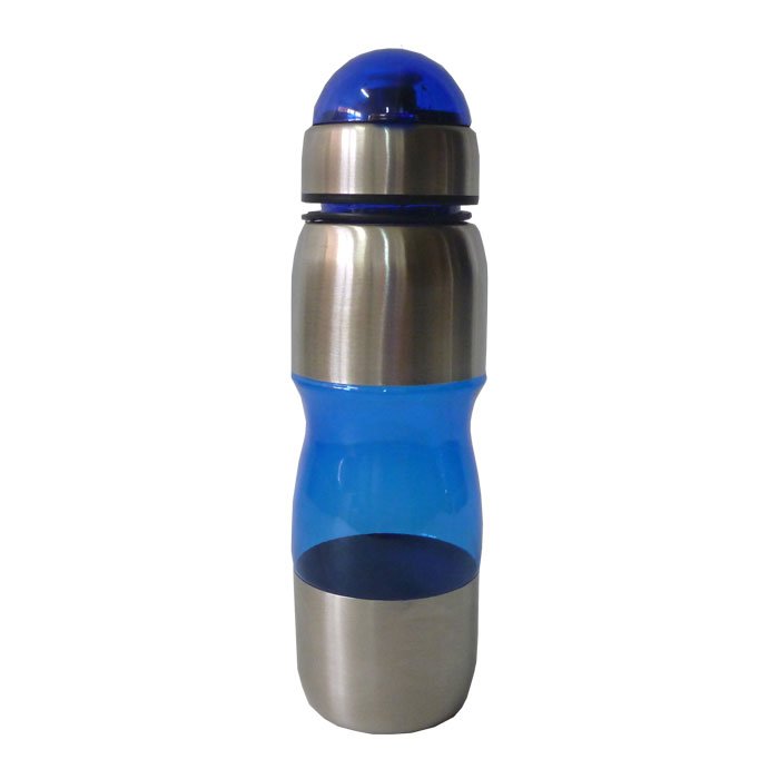 Squeeze Acrílico com Inox - 600 ml - Azul Esportes