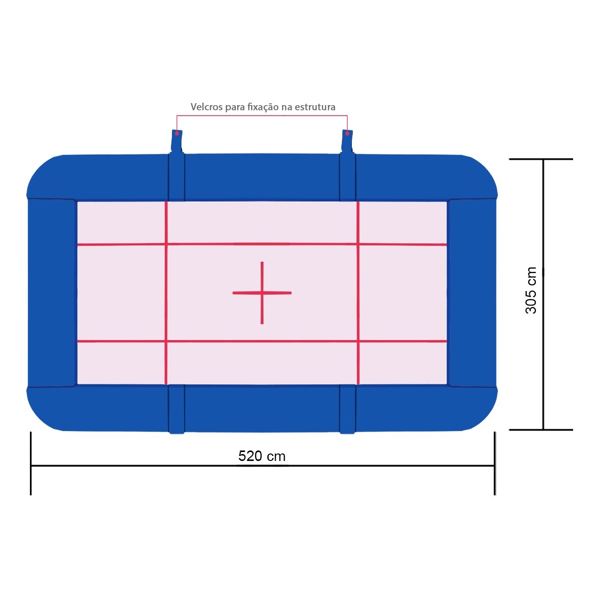 Proteção Para Trampolim Acrobático Para Ginástica Artística - Azul Esportes