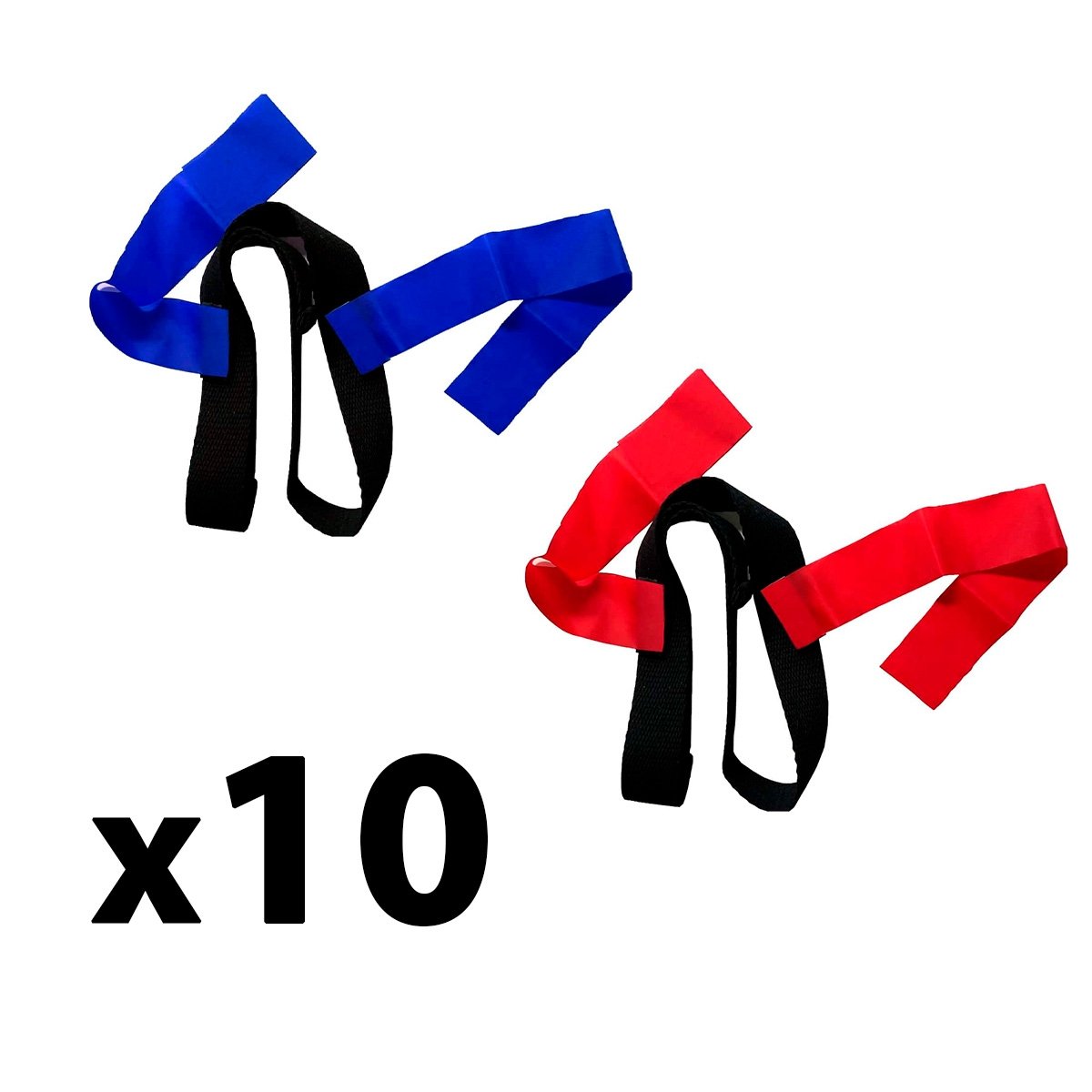 Kit 10 Cintos Para Tag Rugby - Azul Esportes