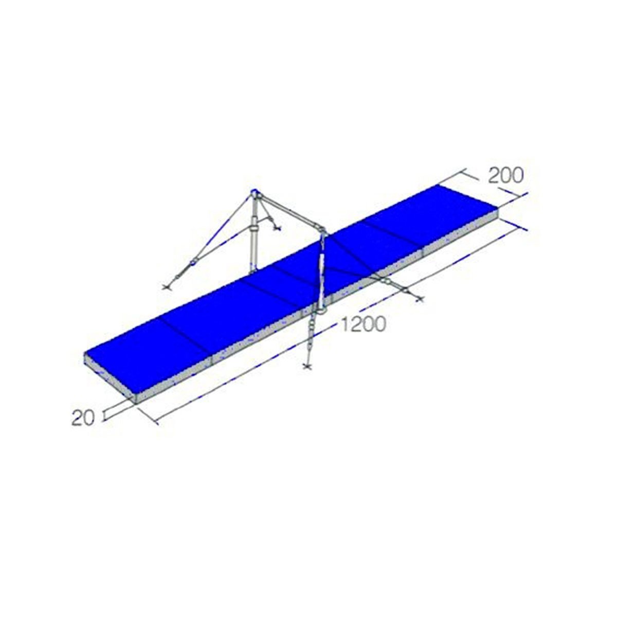 Conjunto De Colchões Para Barra Fixa Ginástica Artística - Oficial - Azul Esportes