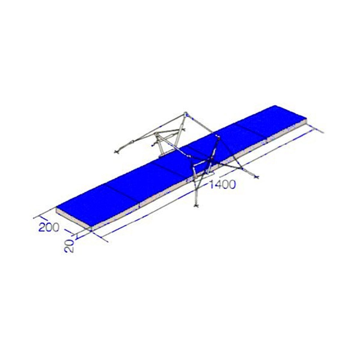 Conjunto De Colchões Para Paralelas Assimétricas Para Ginástica Artística - Oficial - Azul Esportes