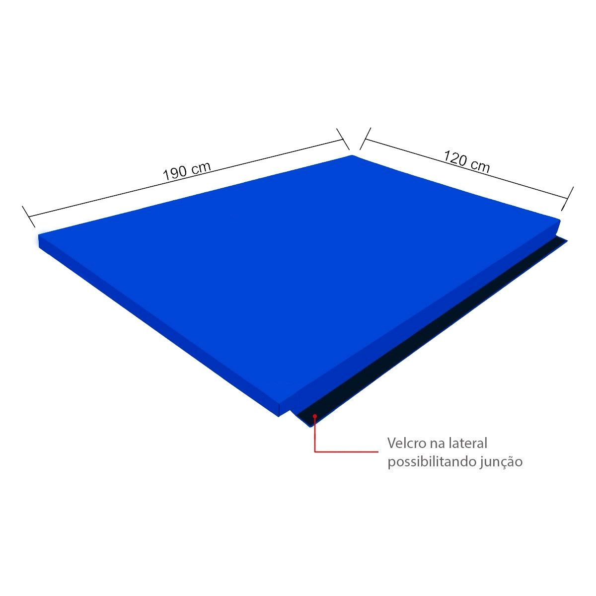 Colchão Sarneige AG80 - 190 x 120 x 6 cm - Azul Esportes