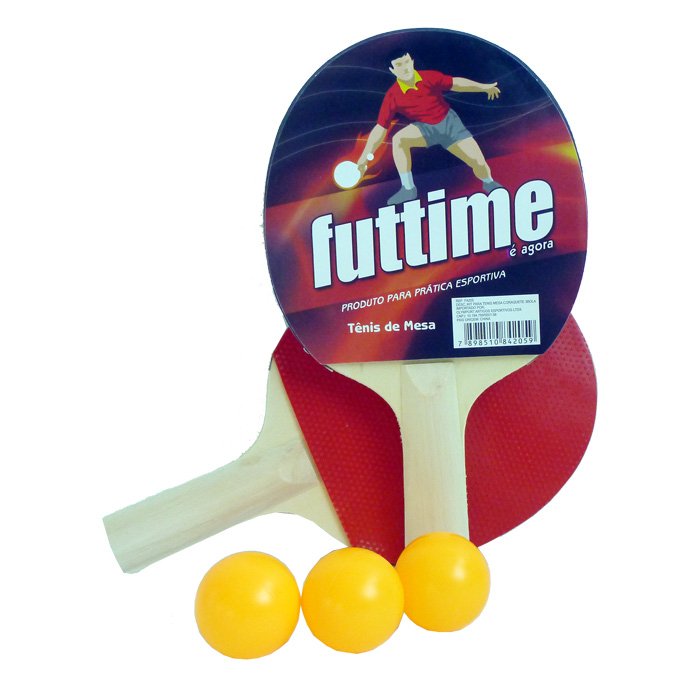 Kit De Tênis De Mesa Clássica 2 Raquetes E 3 Bolas - Futtime