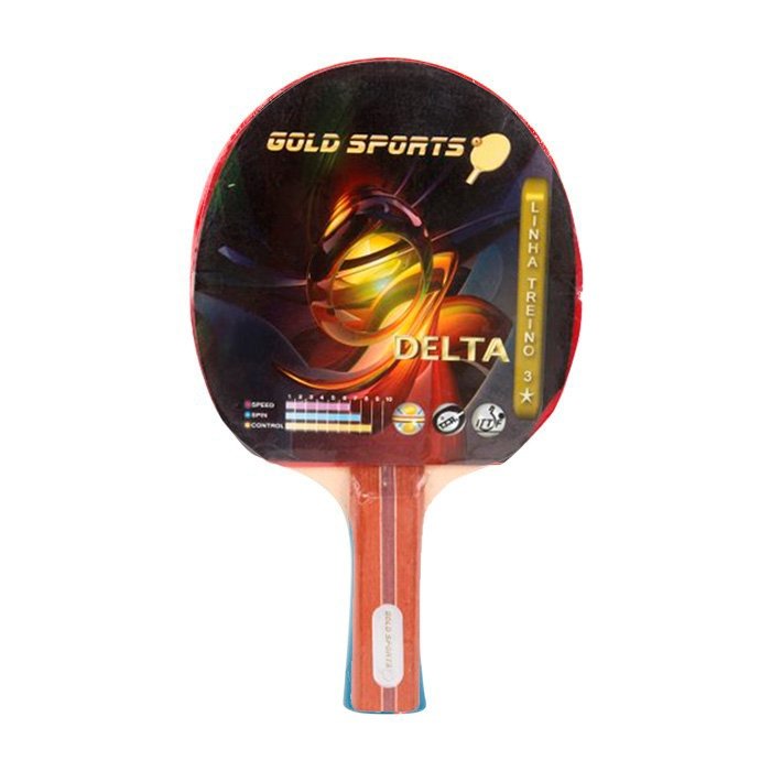 Raquete De Tênis De Mesa 3 Estrelas - Delta - Gold Sports