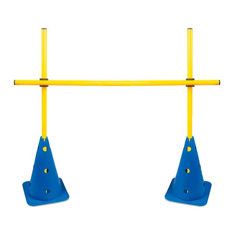 Obstáculo PVC Treinamento Atletismo - 2 Cones e 3 Barras - MPTH-100 - Vinex