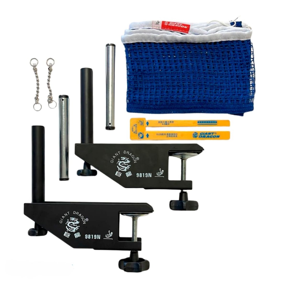 Rede De Tênis De Mesa Com Suporte Modelo Rosca E Régua + Corrente - ITTF - 9819N - Giant Dragon
